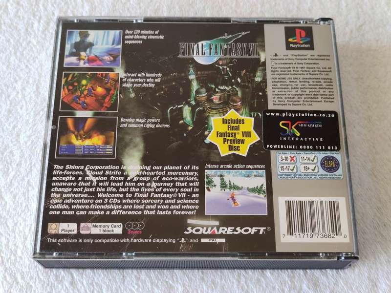 Final Fantasy VII - PS1 / Playstation One Game (PAL)