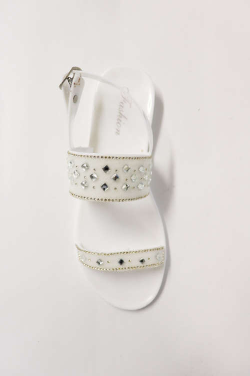 White ladies summer sandals