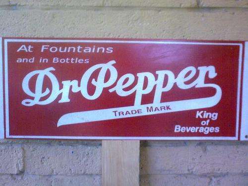Dr Pepper steel sign