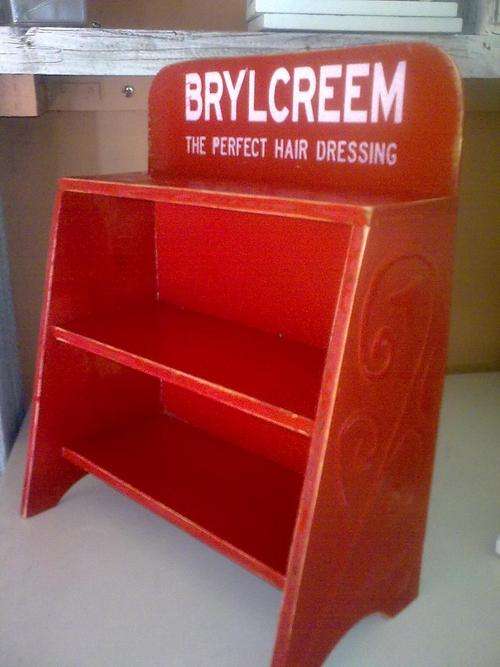 Brylcreem stand.