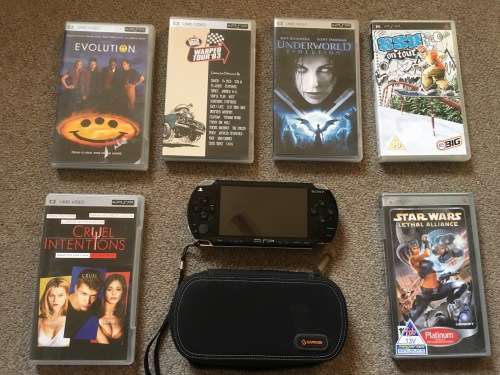 Sony PlayStation Portable (PSP-1000) - Piano Black PLUS Games & Movies *FREE SHIPPING*