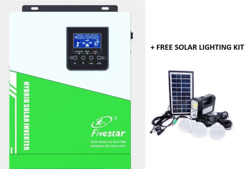 FIVESTAR 3KVA INVERTER! +FREE SOLAR LIGHTING KIT
