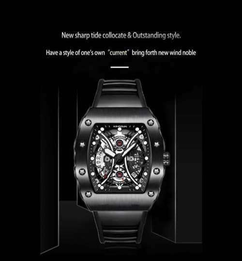 Black IP plated gents watch. **Pre-order item**