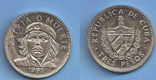 Cuba 3 Pesos 1995 Coin Che Guevara Real Coin Guevarra Ideal for Pendant