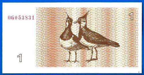 Lithuania 1 Talonas 1992 UNC Litu Bird Animal Litas Europe Banknote
