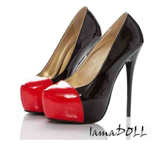 Black Suit Style High Heel Shoes ( Size 4 - 6 )