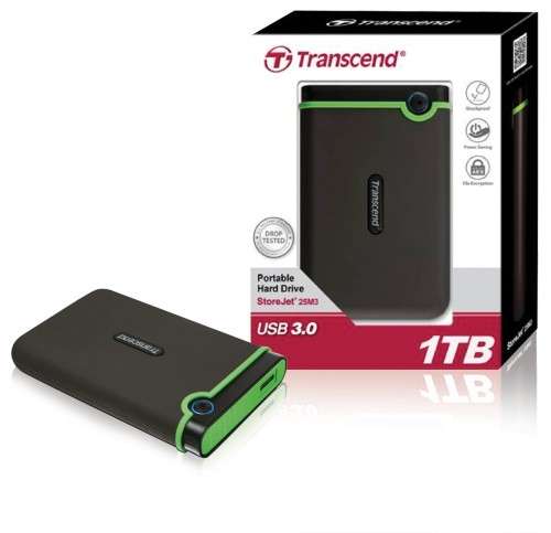 TRANSEND STOREJET EXTERNAL 1TB HARDRIVE