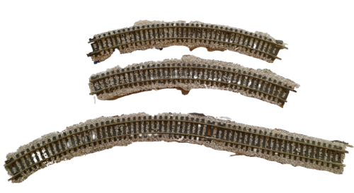 HO Train tracks - Retired Lot of Premium Train Track sections, Cork backing and Track ballast