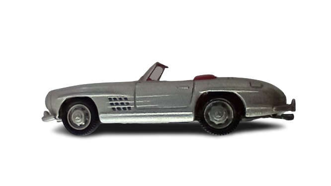 HO SCALE Mercedes Benz 300 SL and 1960s FORD Cargo Truck