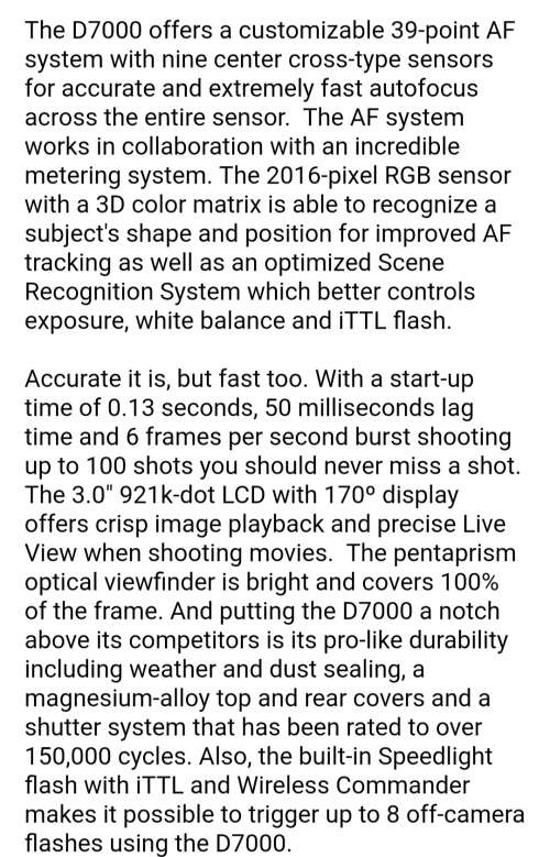 New Nikon d7000 body only 16.2 Mp and 1080 HD video