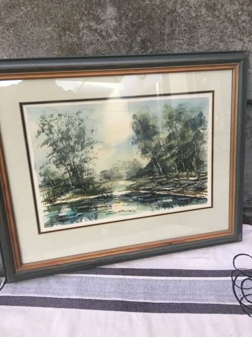 50%  PRICE DROP - WOW ! !   -  BEAUTIFUL WATER COLOUR  - FRAMED -  By PAUL MARX  Size 570mm X 450mm
