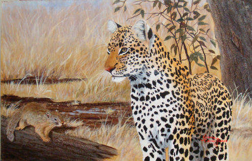 LOW STARTING PRICE !  INVESTMENT  ARTWORK  "The Waiting Game" by Yvonne Carola-Pearce. 690mm X 440mm
