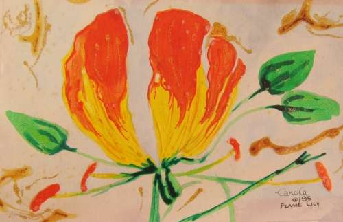 `5  Water colours`  -  PAINTED ON Watercolor paper -  UNFRAMED - by  Carola -  Various sizes