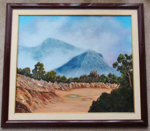 ` North Transvaal`  -  BEAUTIFULY FRAMED OIL - ORIGINAL !! by  C. Leeferink - Size 750mm x 670mm