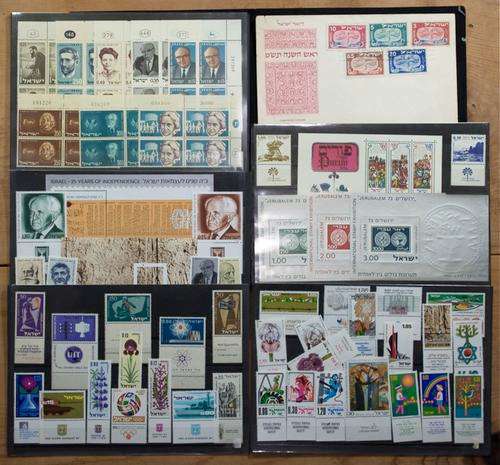 Israel 5 stockcards of stamps/blocks and 1948 FDC