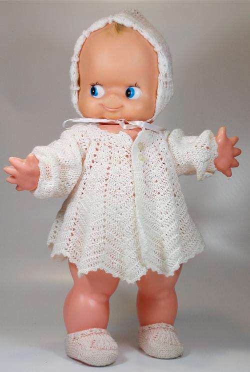 CUTSIE Vintage Kewpie doll in excellent condition plus two handknitted outfits - 55 cm tall