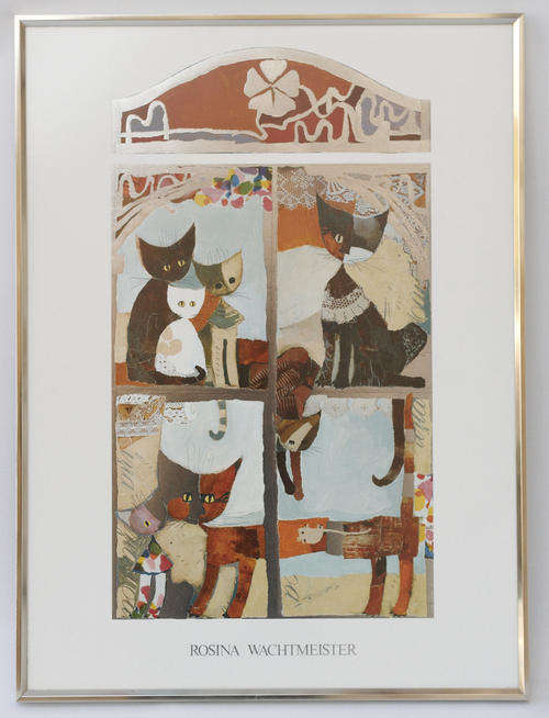 ROSINA WACHTMEISTER Gallery print FINESTRA DEI GATTI (Window of Cats) by VERKERKE - silverfoil print