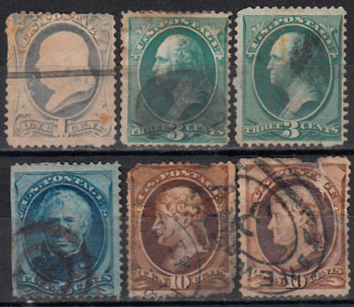 USA 1870/71 part set , used      (faults)
