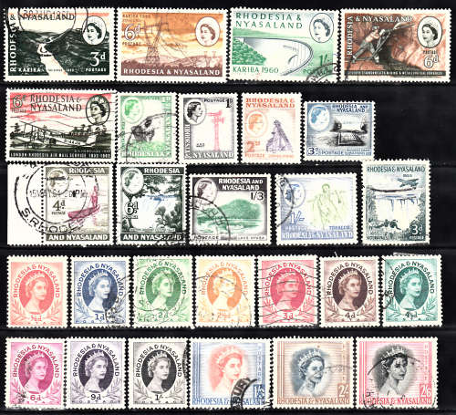 Rhodesia and Nyasaland part sets , used     (faults)