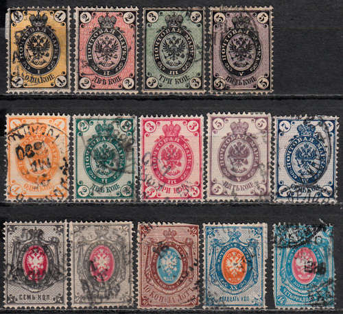 Russia 1864-1883 part sets , used       (faults)
