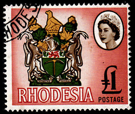 Rhodesia 1966 QE 1 pound , used