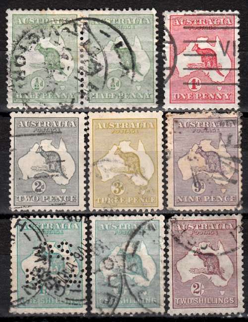 Australia Kangeroo part set , used     (mixed condition)