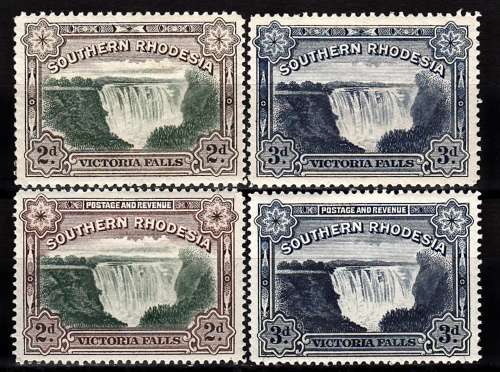 Southern Rhodesia 1932 & 35 Victoria Falls sets , MLH