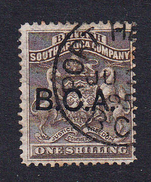 Nyasaland (BCA) 1891-95 1s grey brown  surcharged , M/H   (SG 7 , CV £24 )