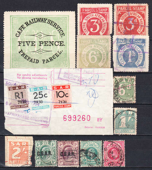 South African Railways Parcel stamp lot , used