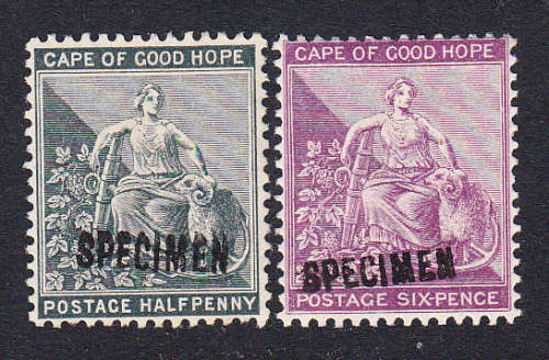 Cape of Good Hope 1884 QV SPECIMEN selection, MVLH