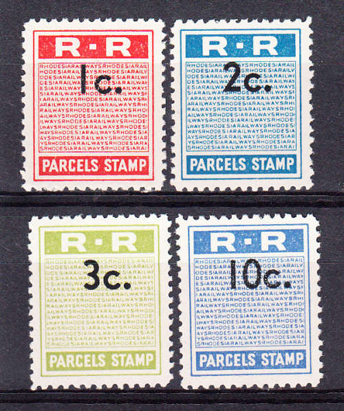 Rhodesia Railways parcels stamps (station code omitted) , MNH