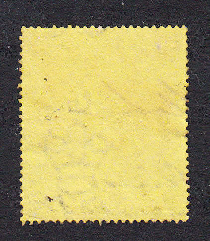 Griqualand West 1876 QV 6d brown yellow overprinted revenue , used           (BF 40 , £20) )
