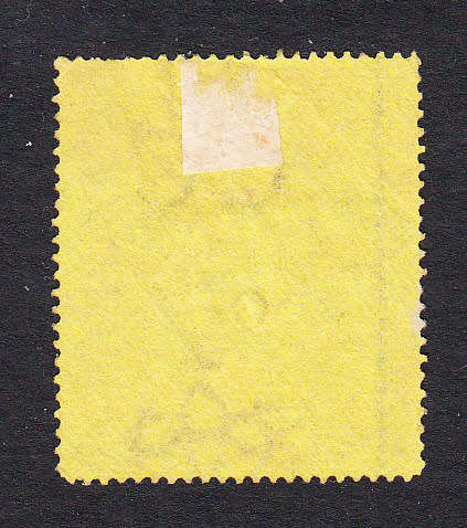 Griqualand West 1876 QV 6d brown yellow overprinted revenue , used (BF 40 , £20) )