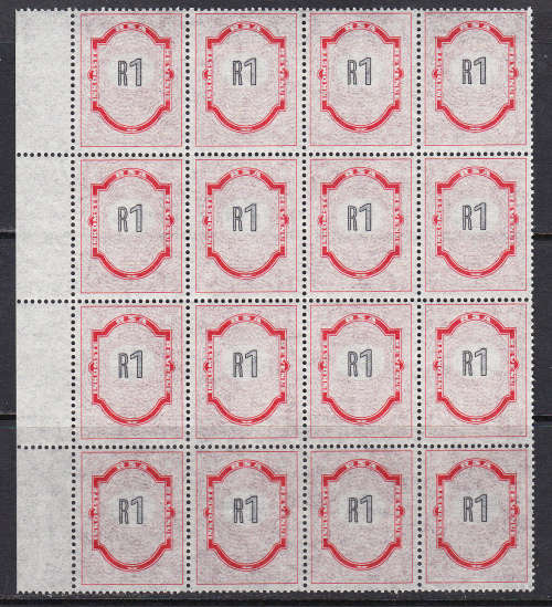 South Africa 1978 R1 revenues B16 ( transparent paper) , MNH