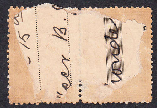 Transvaal 1886 1s revenue pair Krugersdorp cancel