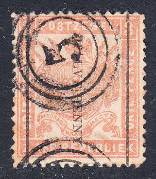 Transvaal 1885 1/2d on 1s (down ) , used      (SACC 191 , CV R 200)