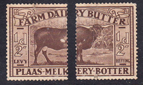 Union of South Africa 1930 1d Farm dairy Levy revenue ,used     (thin,BF1)