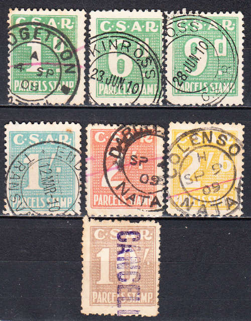 Central South African Railways 1909 part Railway Parcel set , used