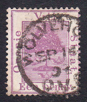 Orange Free State 1894 1d with WOLVEHOEK postmark , used