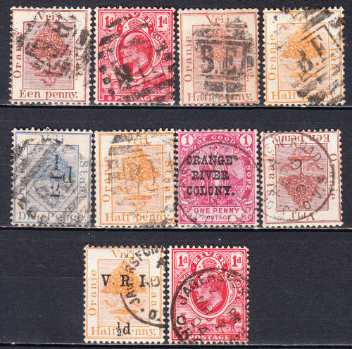 Orange Free State JAGERSFONTEIN postmarks , used