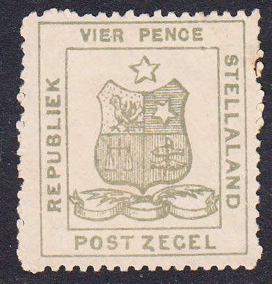 Stellaland 1884 4d slate grey (15mm) , M/H ( SACC 3 , CV R 750)