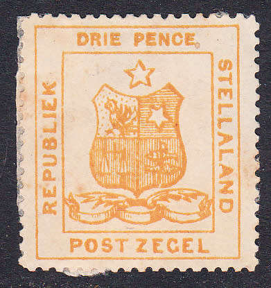 Stellaland 1884 3d orange (14,1mm) , M/H ( SACC 2 , CV R 750)