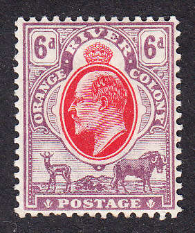 Orange Free State KE 1903-04 6d scarlet & mauve( CA) , M/H         (SACC 90)