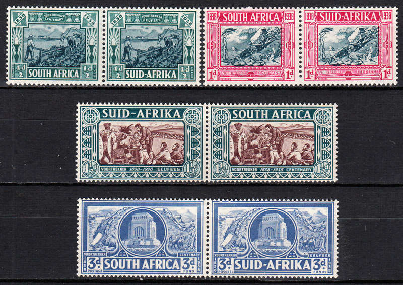 Union of South Africa 1938 Memorial fund set, MNH         (cease, SACC 75-78, CV R 1180)