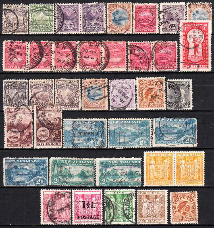 New Zealand early lot , used (faults)      (2 scans )