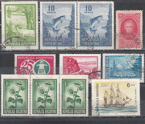 Argentina bulk lot ,  used ( 3 scans )