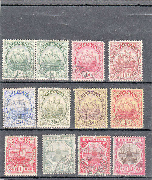 Bermuda 1922 part sets , used
