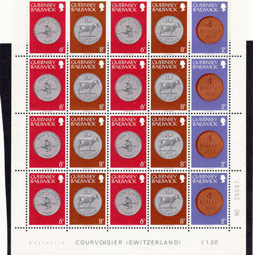 Guernsey control blocks and part sheets , MNH ( 4 SCANS )