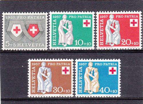 Helvetia 1957 Pro Patria part set , MNH