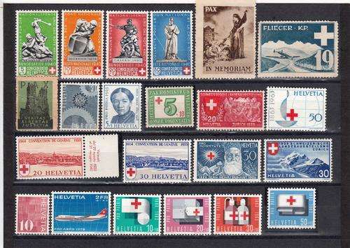 Helvetia part sets , M/H & MNH